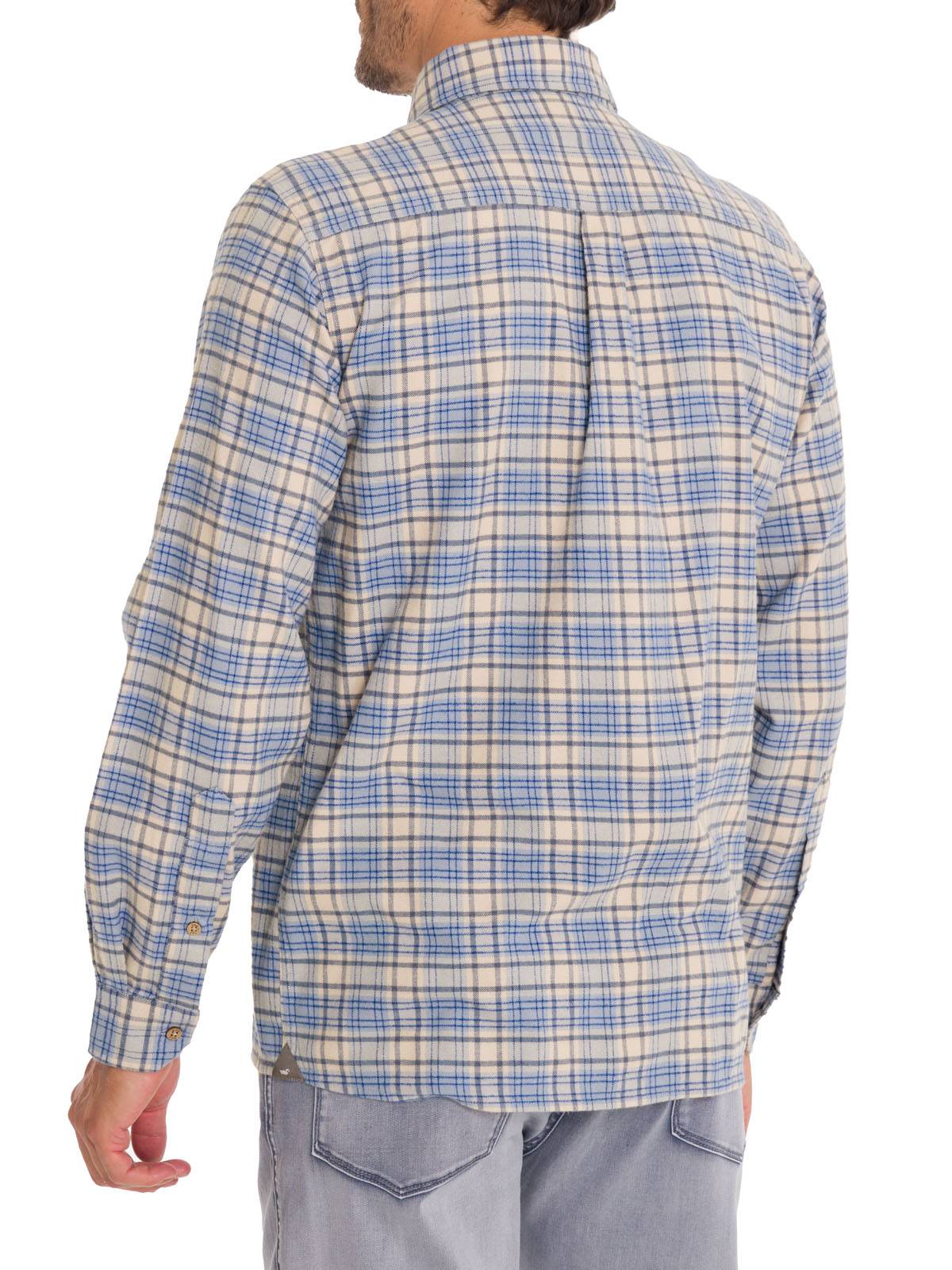 Camisa Algodón Orgánico Hombre Padua Azul Rockford