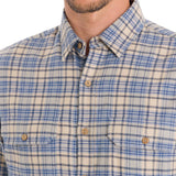 Camisa Algodón Orgánico Hombre Padua Azul Rockford