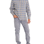 Camisa Algodón Orgánico Hombre Padua Azul Rockford