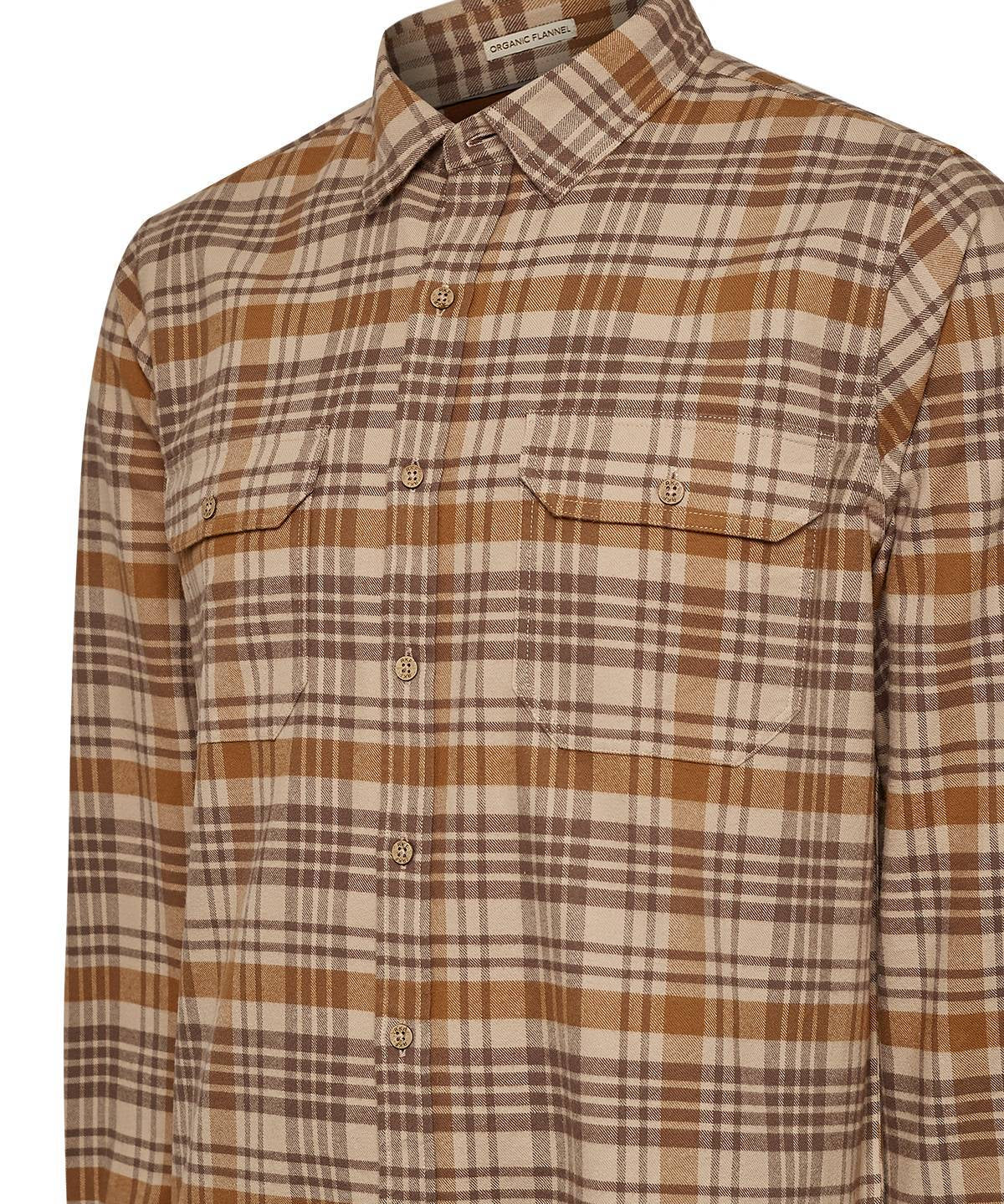 Camisa Algodón Orgánico Hombre Padua Café Rockford