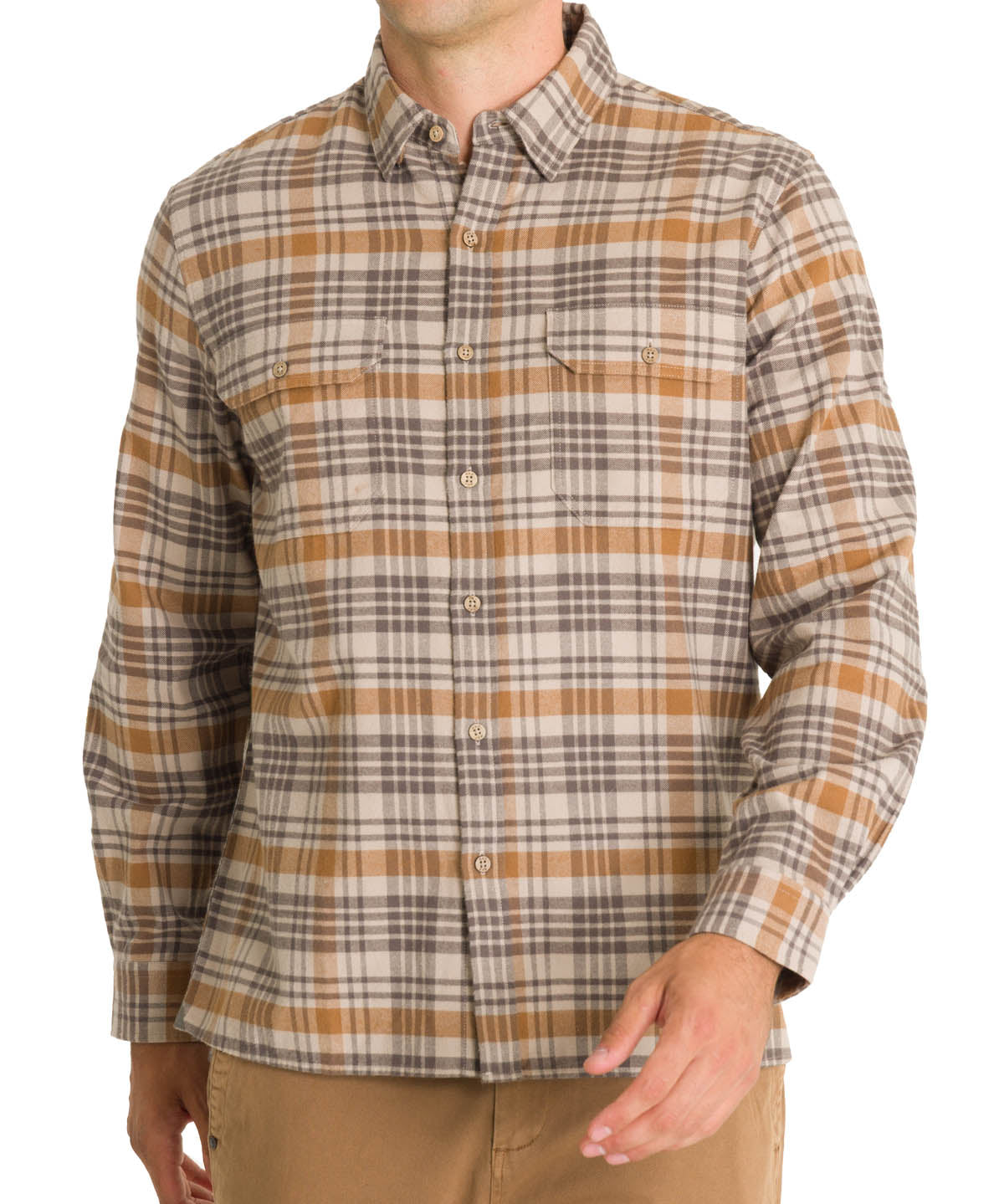 Camisa Algodón Orgánico Hombre Padua Café Rockford