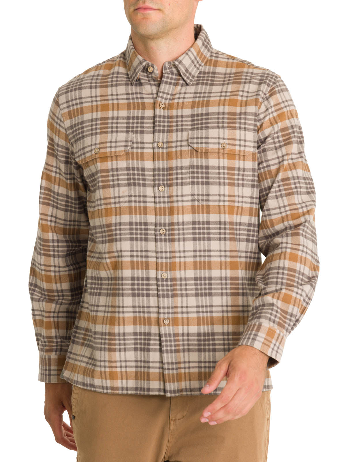 Camisa Algodón Orgánico Hombre Padua Café Rockford