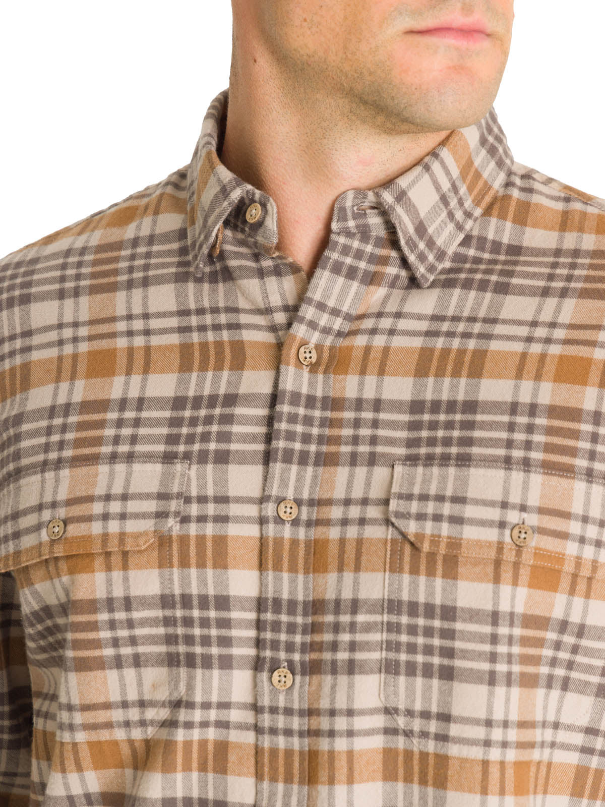 Camisa Algodón Orgánico Hombre Padua Café Rockford