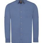 Camisa Algodón Orgánico Hombre Galiton Azul Rockford