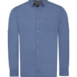 Camisa Algodón Orgánico Hombre Galiton Azul Rockford
