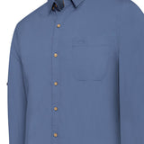 Camisa Algodón Orgánico Hombre Galiton Azul Rockford