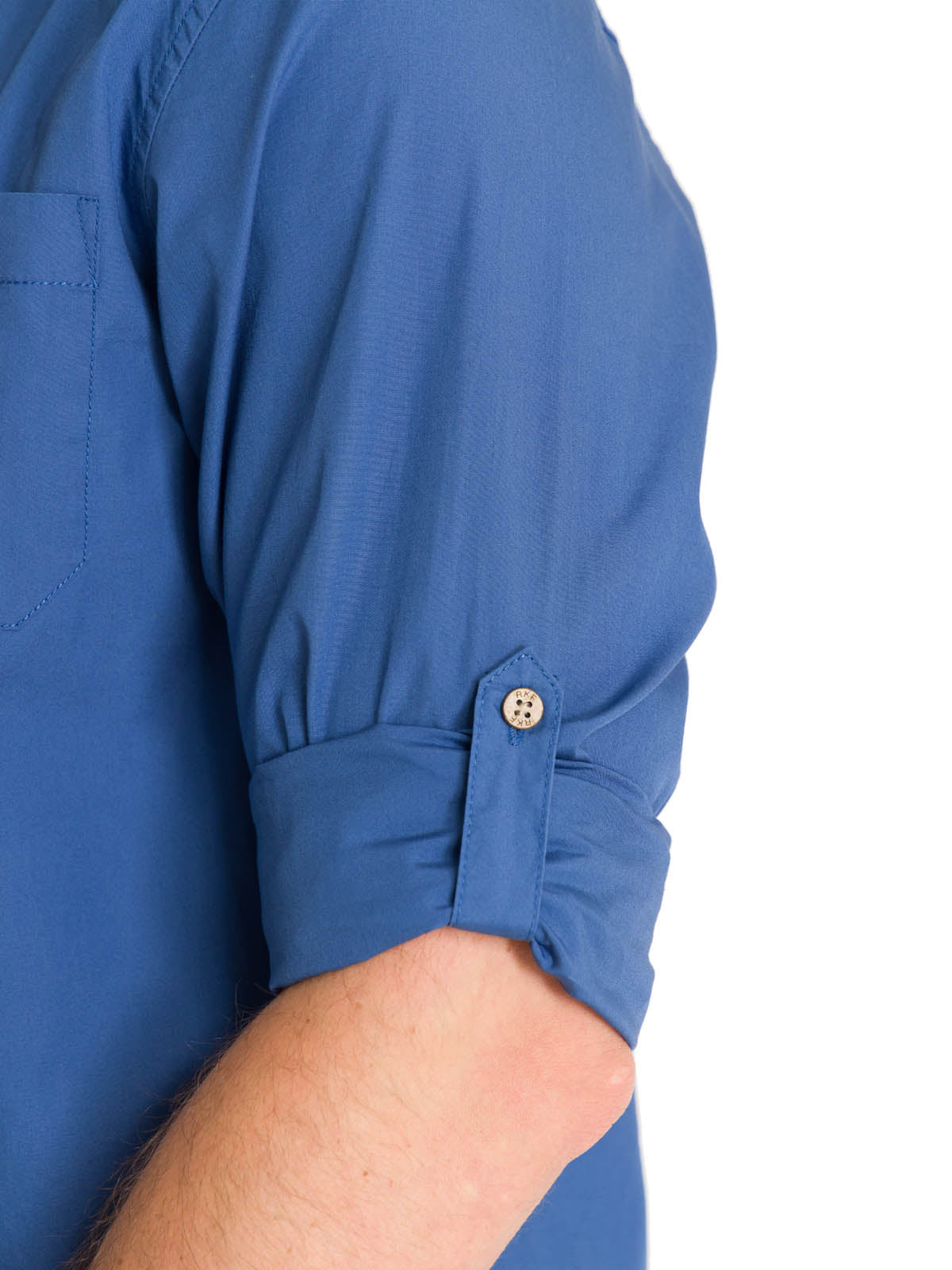 Camisa Algodón Orgánico Hombre Galiton Azul Rockford