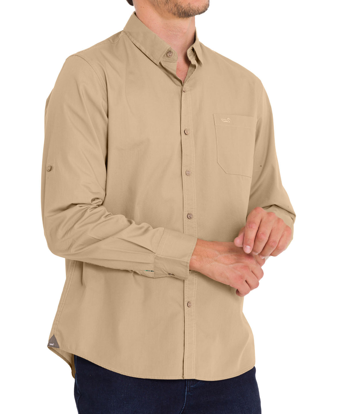 Camisa Algodón Orgánico Hombre Galiton Café Rockford