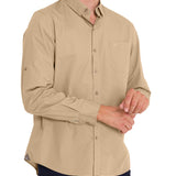 Camisa Algodón Orgánico Hombre Galiton Café Rockford