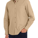 Camisa Algodón Orgánico Hombre Galiton Café Rockford