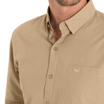 Camisa Algodón Orgánico Hombre Galiton Café Rockford