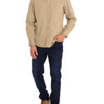 Camisa Algodón Orgánico Hombre Galiton Café Rockford