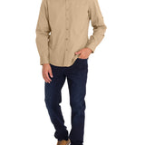 Camisa Algodón Orgánico Hombre Galiton Café Rockford