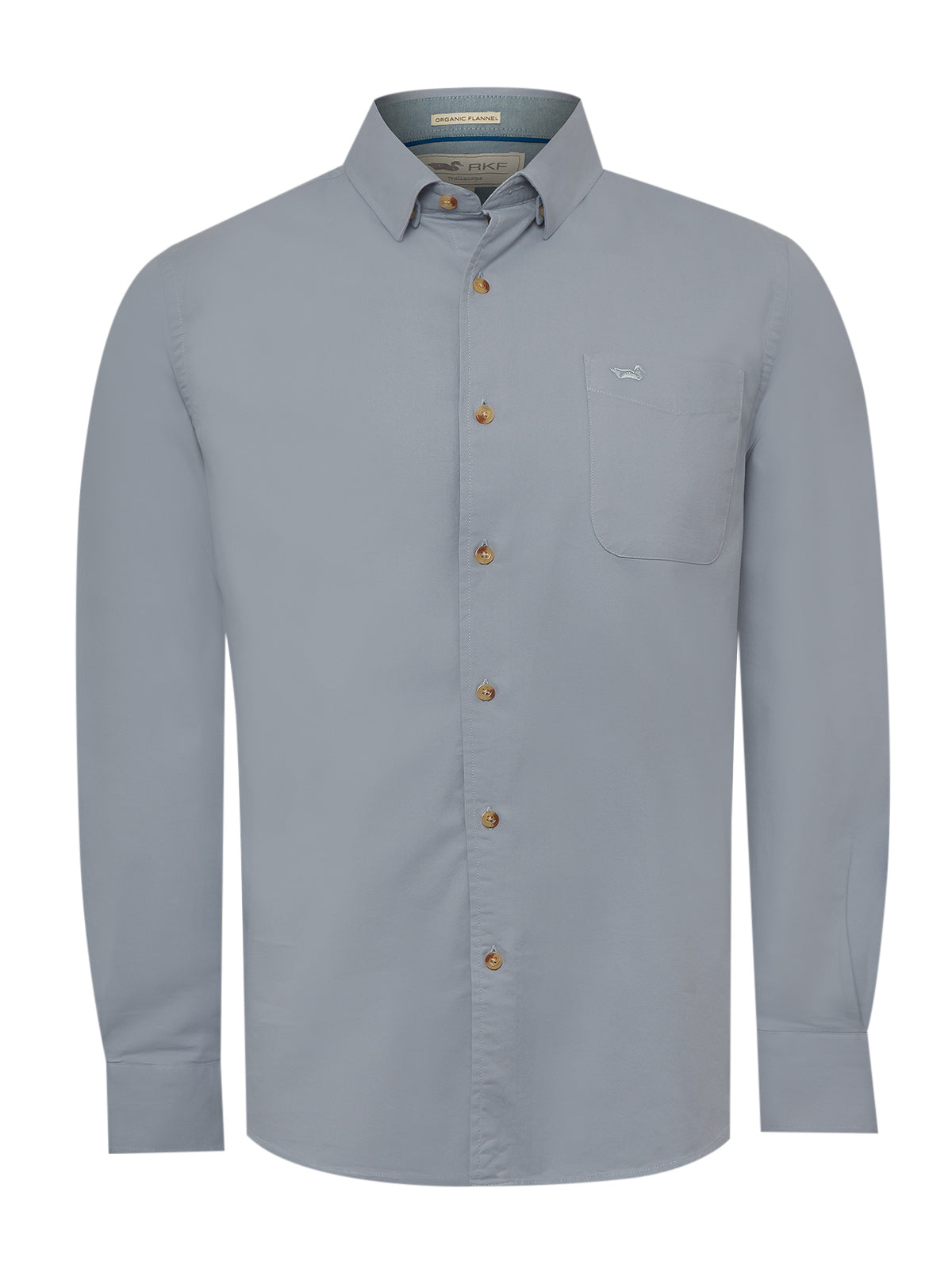 Camisa Algodón Orgánico Hombre Anzio Azul Rockford