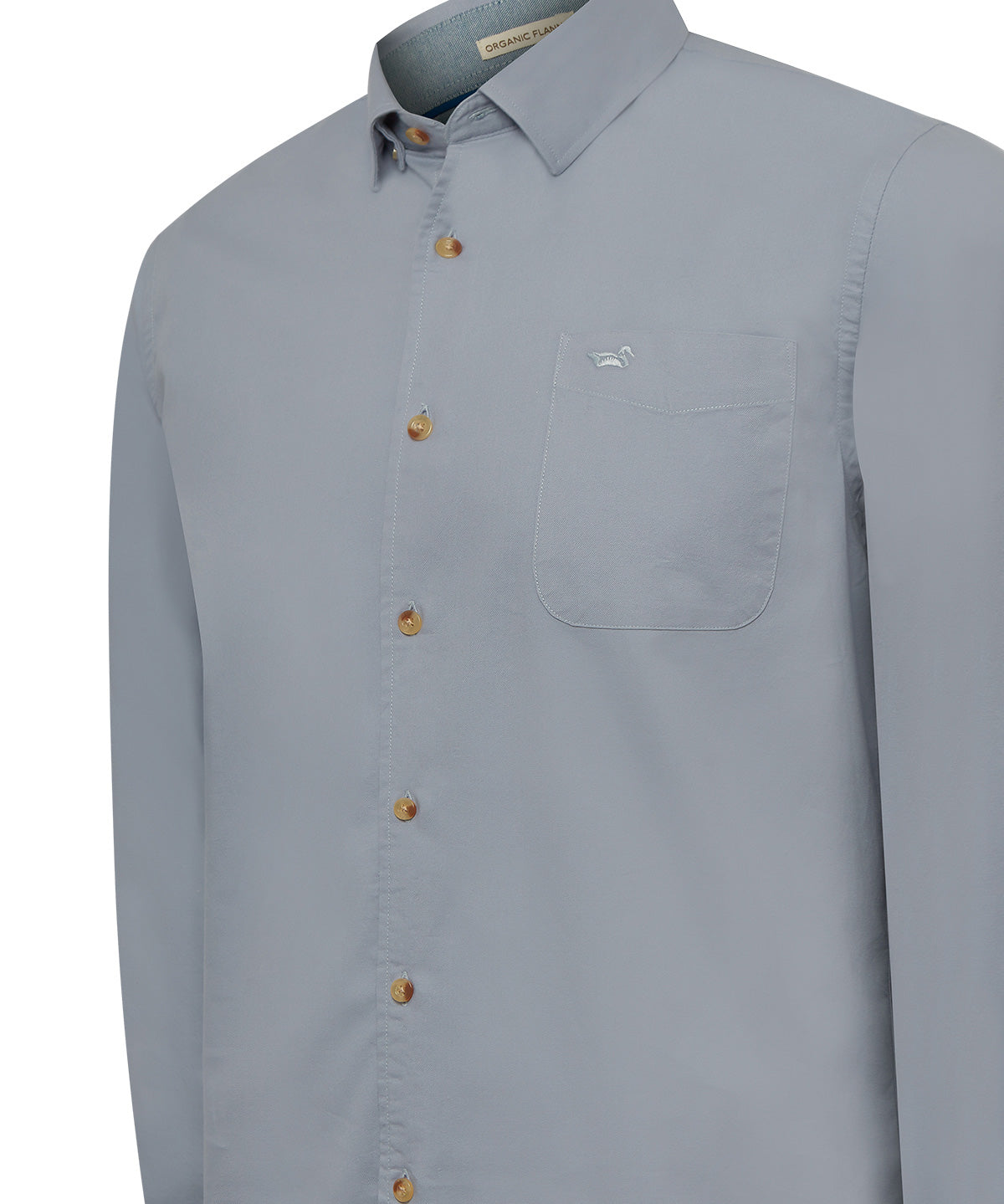 Camisa Algodón Orgánico Hombre Anzio Azul Rockford