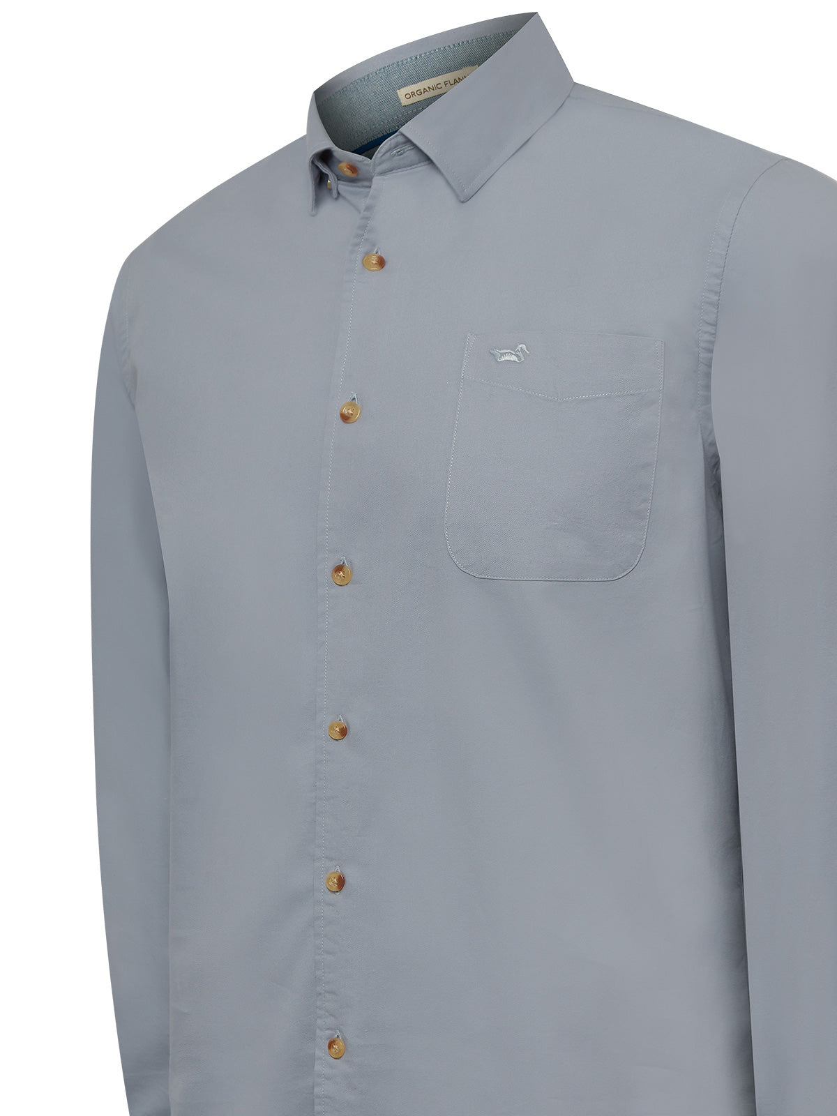 Camisa Algodón Orgánico Hombre Anzio Azul Rockford