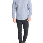 Camisa Algodón Orgánico Hombre Anzio Azul Rockford