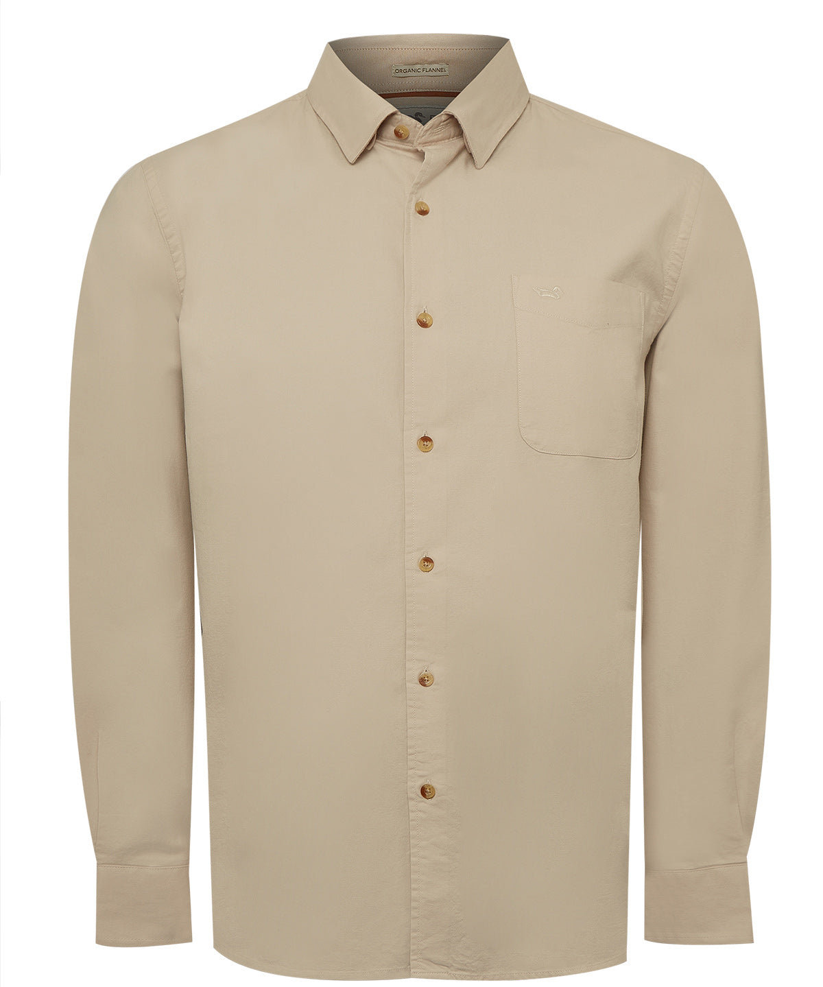 Camisa Algodón Orgánico Hombre Anzio Beige Rockford