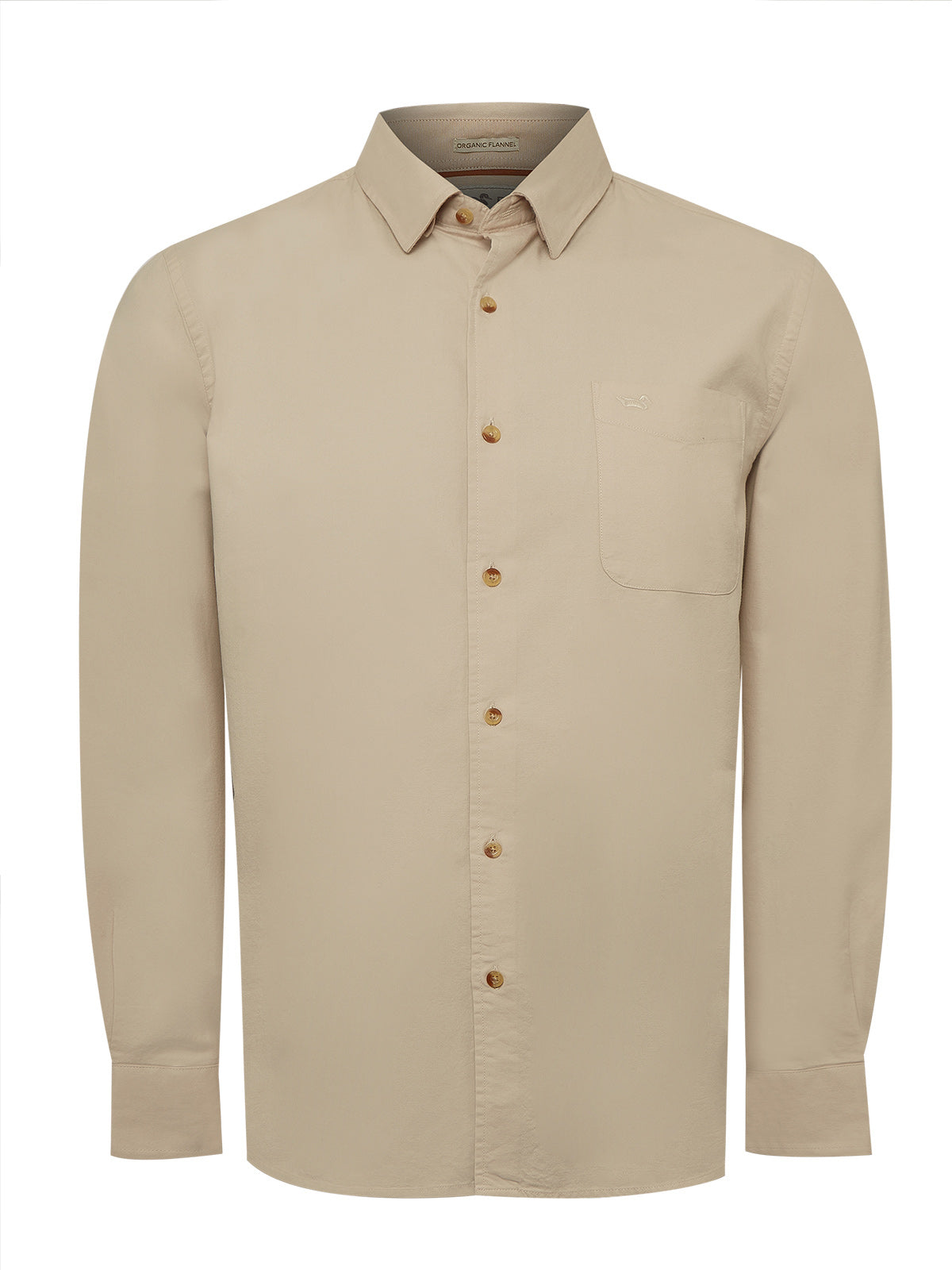 Camisa Algodón Orgánico Hombre Anzio Beige Rockford