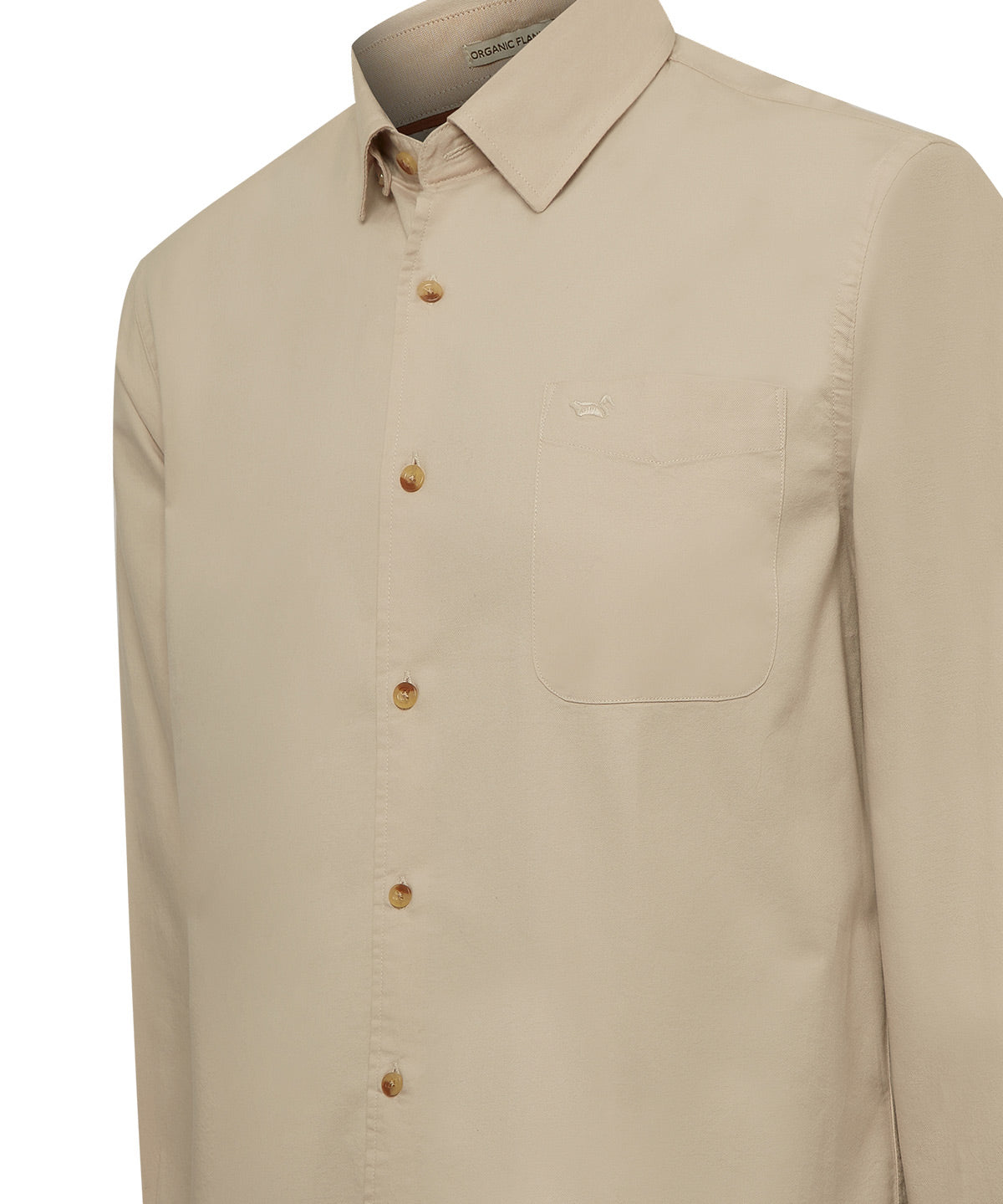 Camisa Algodón Orgánico Hombre Anzio Beige Rockford