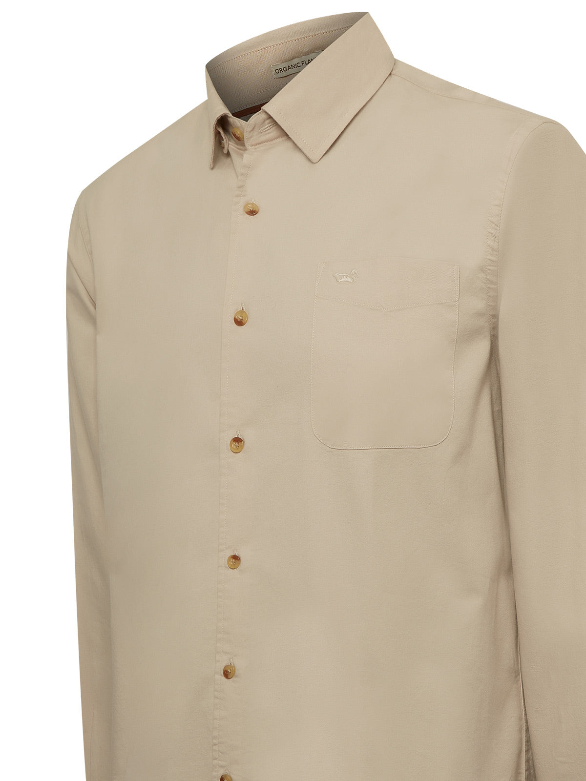 Camisa Algodón Orgánico Hombre Anzio Beige Rockford
