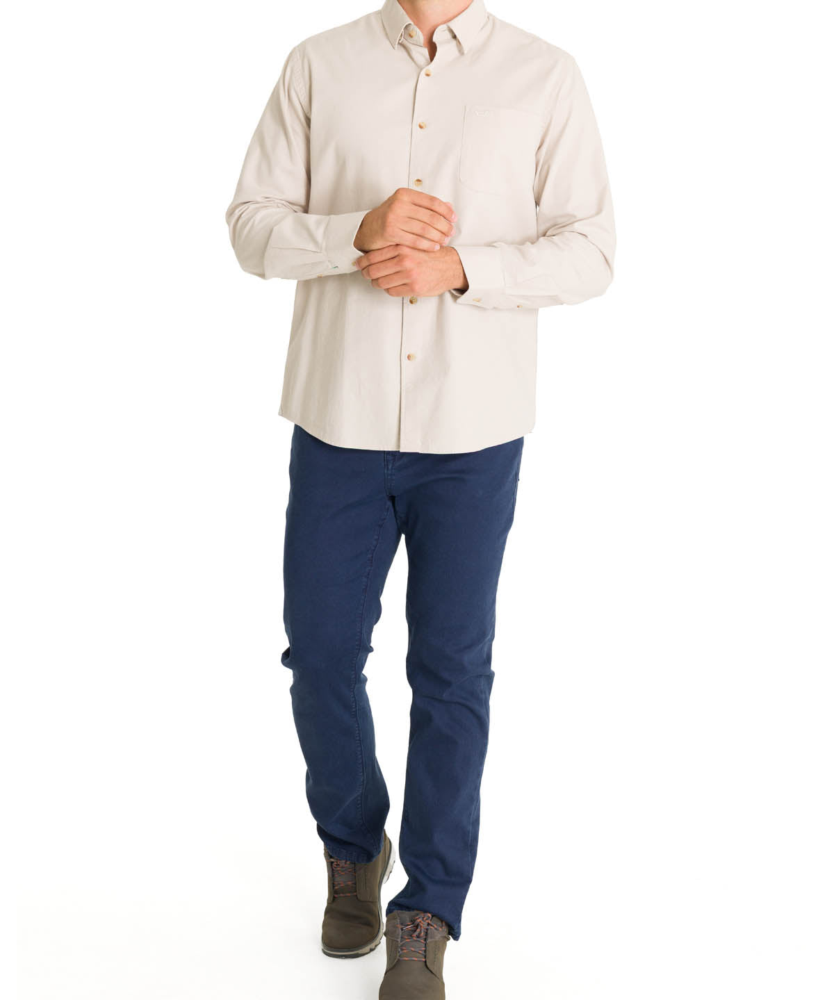 Camisa Algodón Orgánico Hombre Anzio Beige Rockford