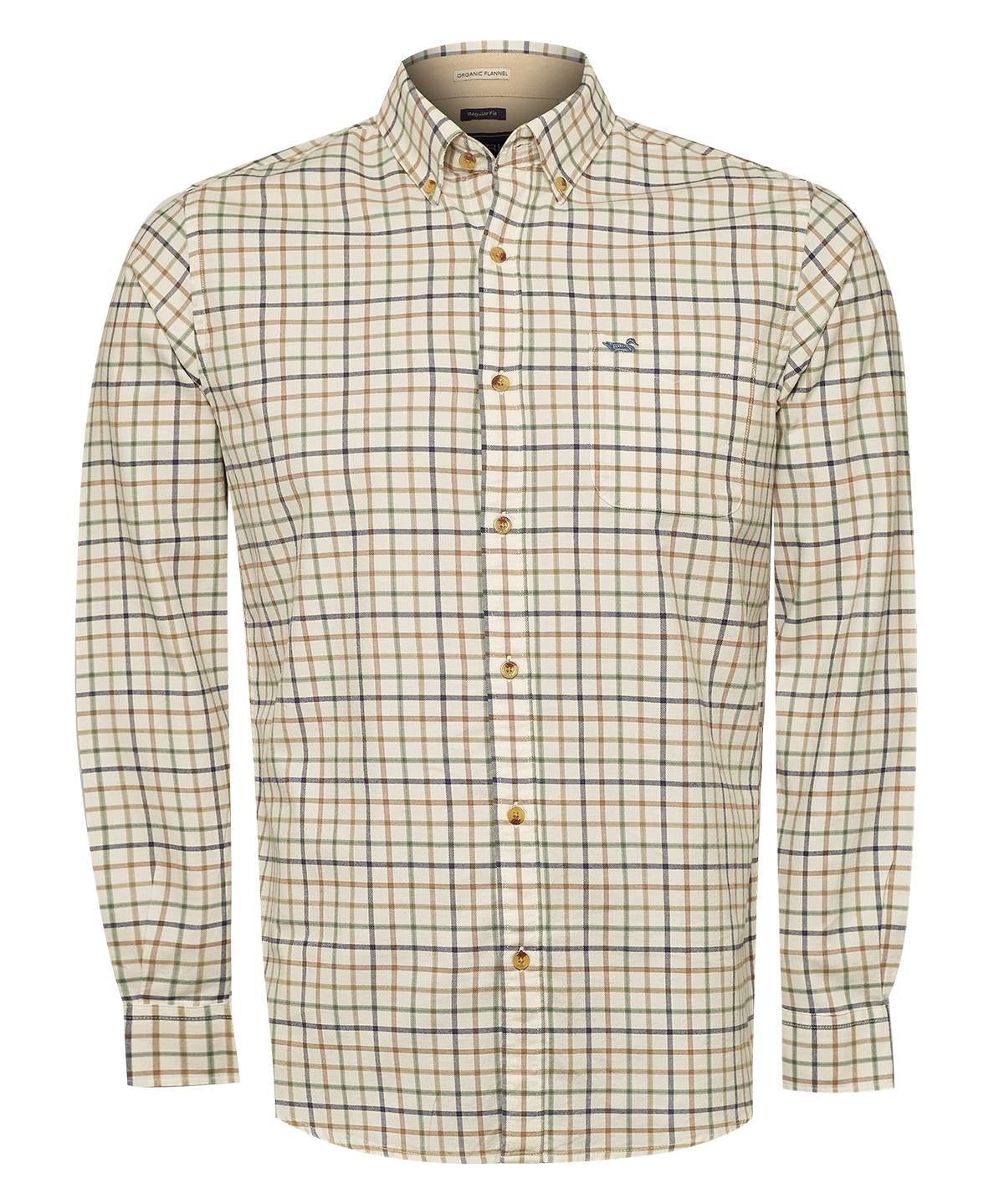 Camisa Algodón Orgánico Hombre Viyellabut Café Rockford