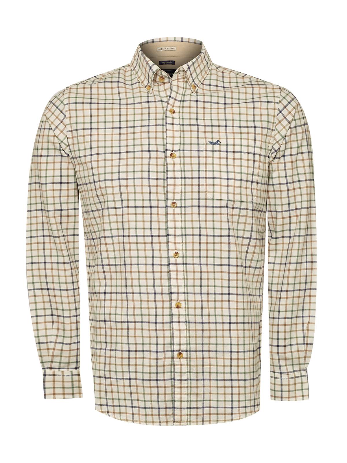 Camisa Algodón Orgánico Hombre Viyellabut Café Rockford