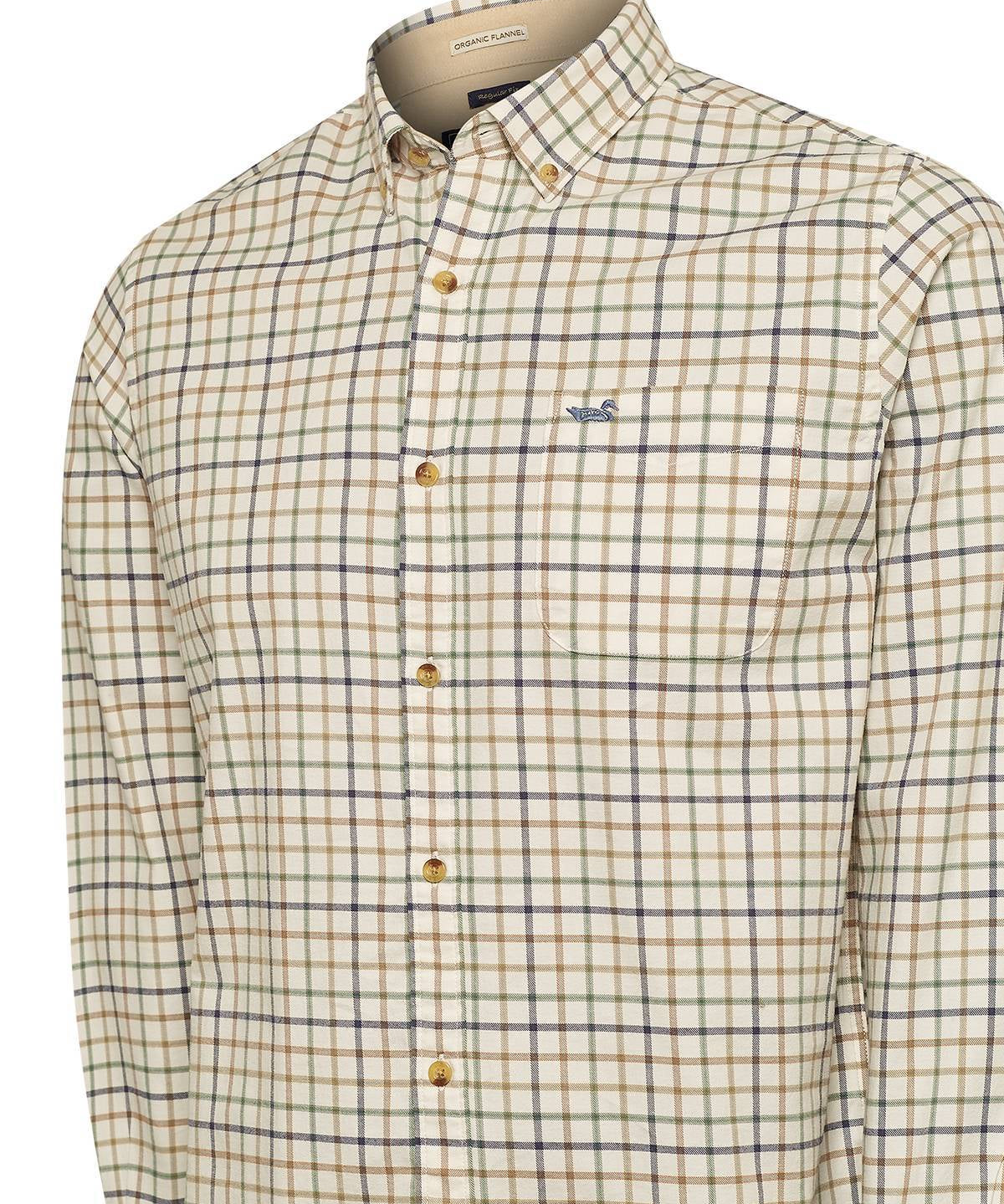 Camisa Algodón Orgánico Hombre Viyellabut Café Rockford
