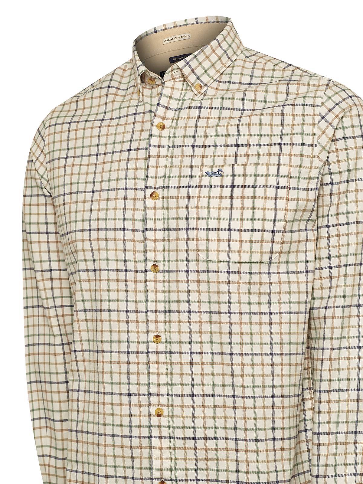 Camisa Algodón Orgánico Hombre Viyellabut Café Rockford