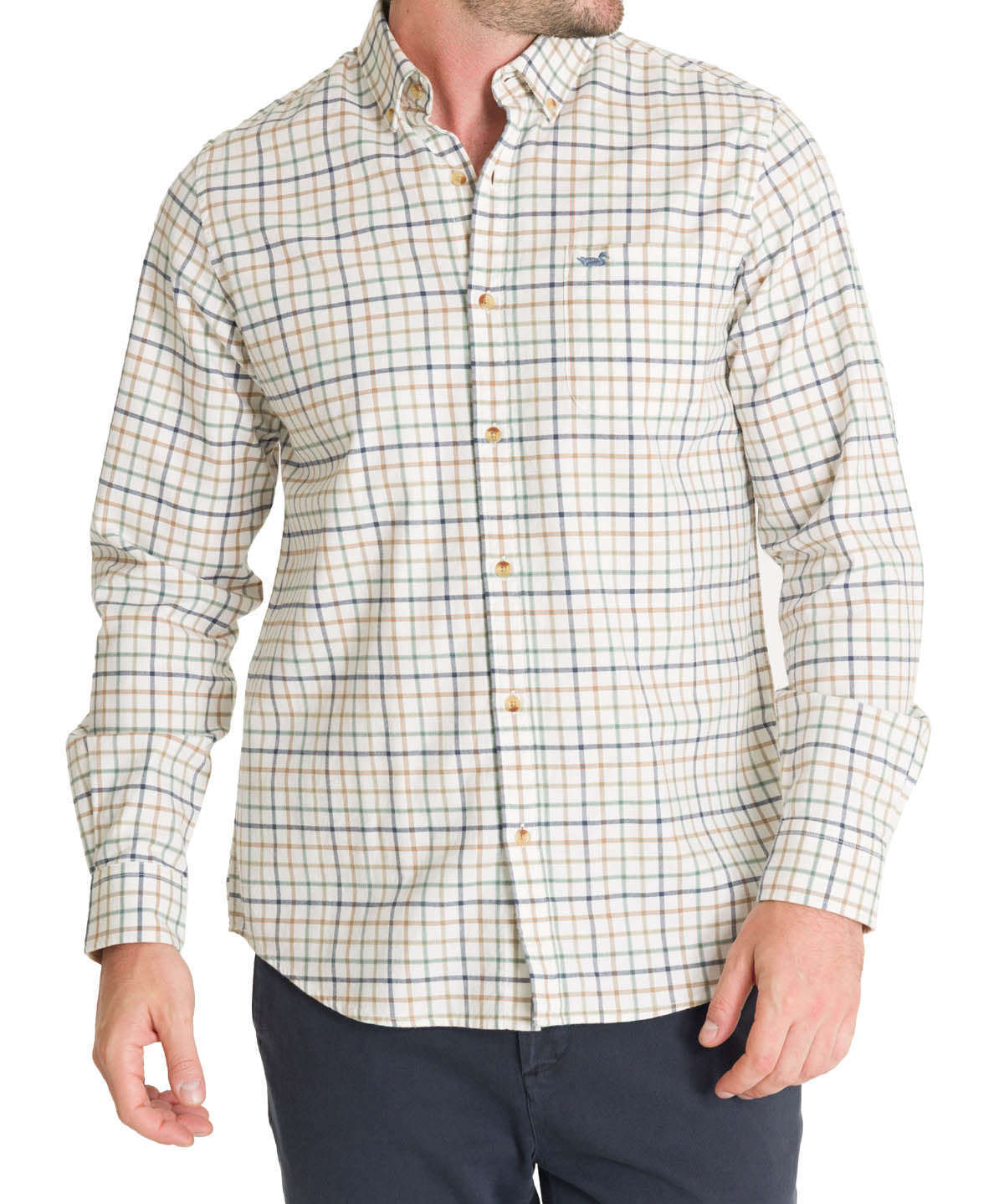Camisa Algodón Orgánico Hombre Viyellabut Café Rockford