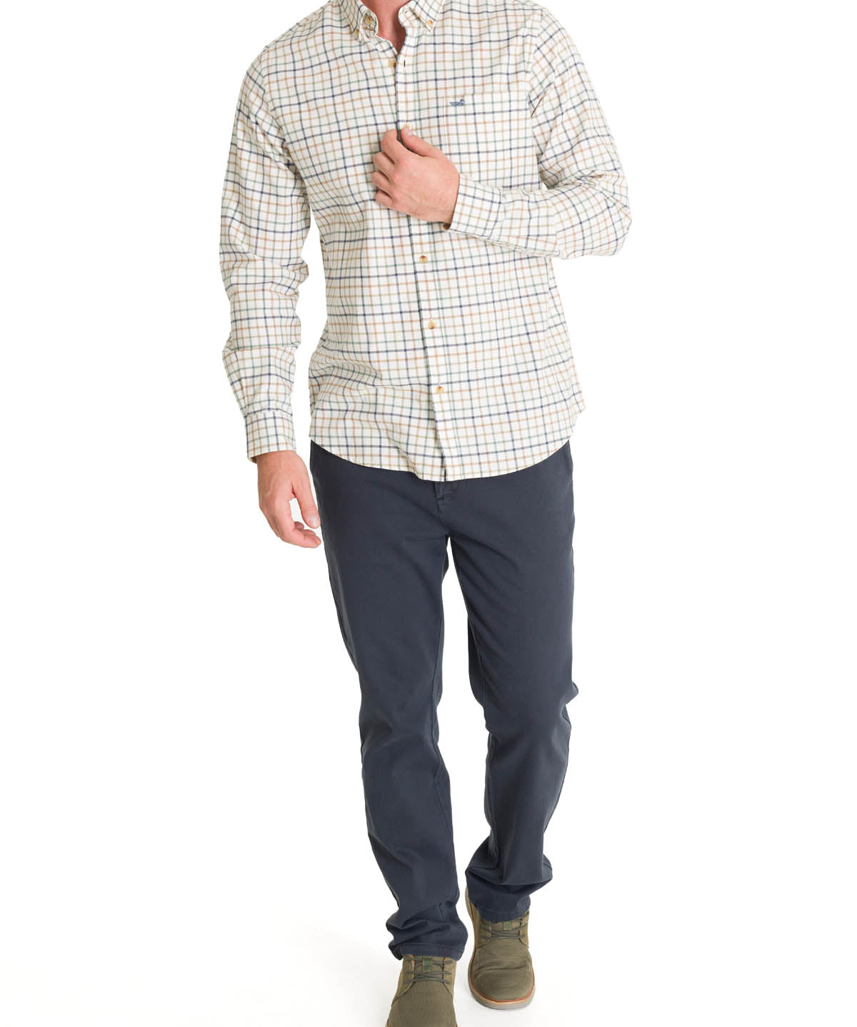 Camisa Algodón Orgánico Hombre Viyellabut Café Rockford