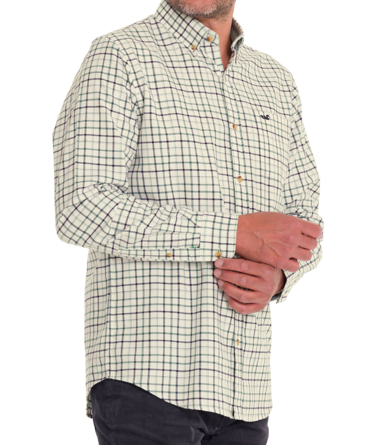 Camisa Algodón Orgánico Hombre Viyellabut Beige Rockford