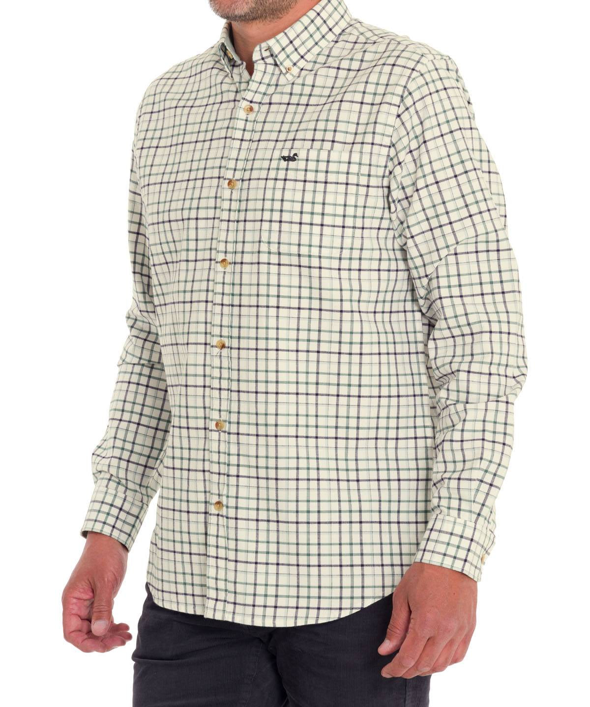 Camisa Algodón Orgánico Hombre Viyellabut Beige Rockford