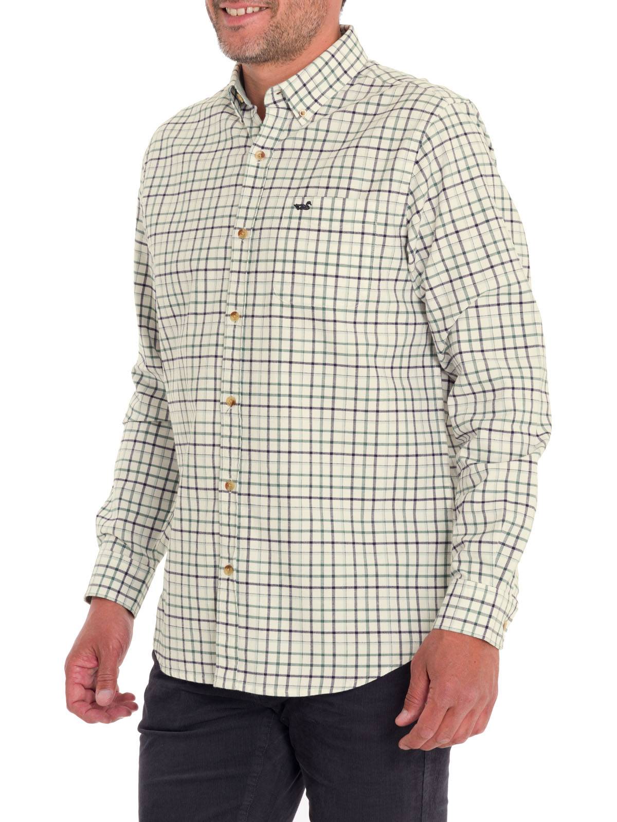 Camisa Algodón Orgánico Hombre Viyellabut Beige Rockford