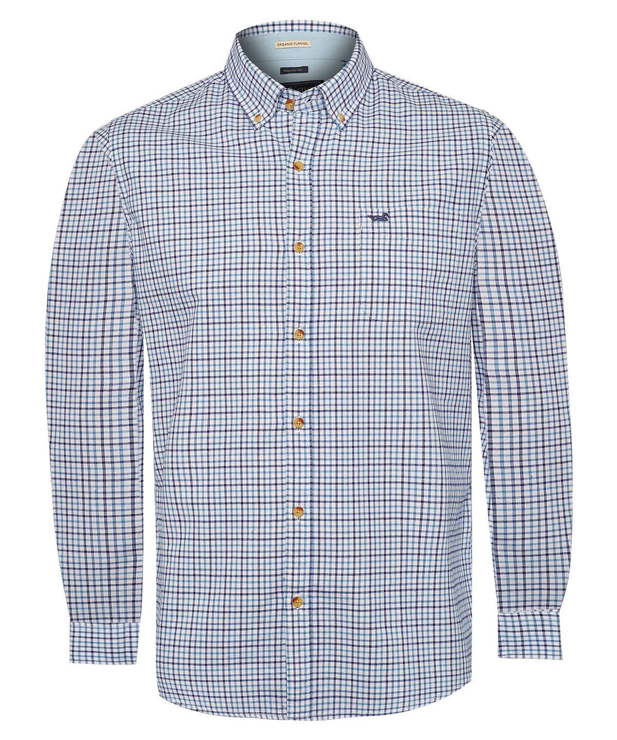 Camisa Algodón Orgánico Hombre Viyellabut Azul Rockford