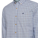 Camisa Algodón Orgánico Hombre Viyellabut Azul Rockford