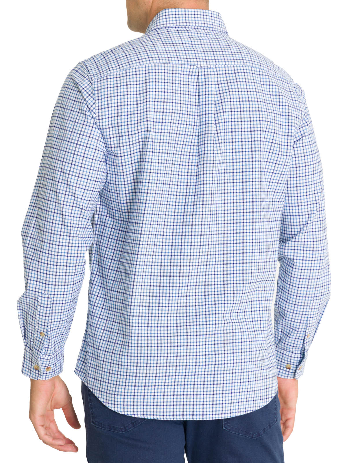 Camisa Algodón Orgánico Hombre Viyellabut Azul Rockford