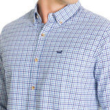 Camisa Algodón Orgánico Hombre Viyellabut Azul Rockford