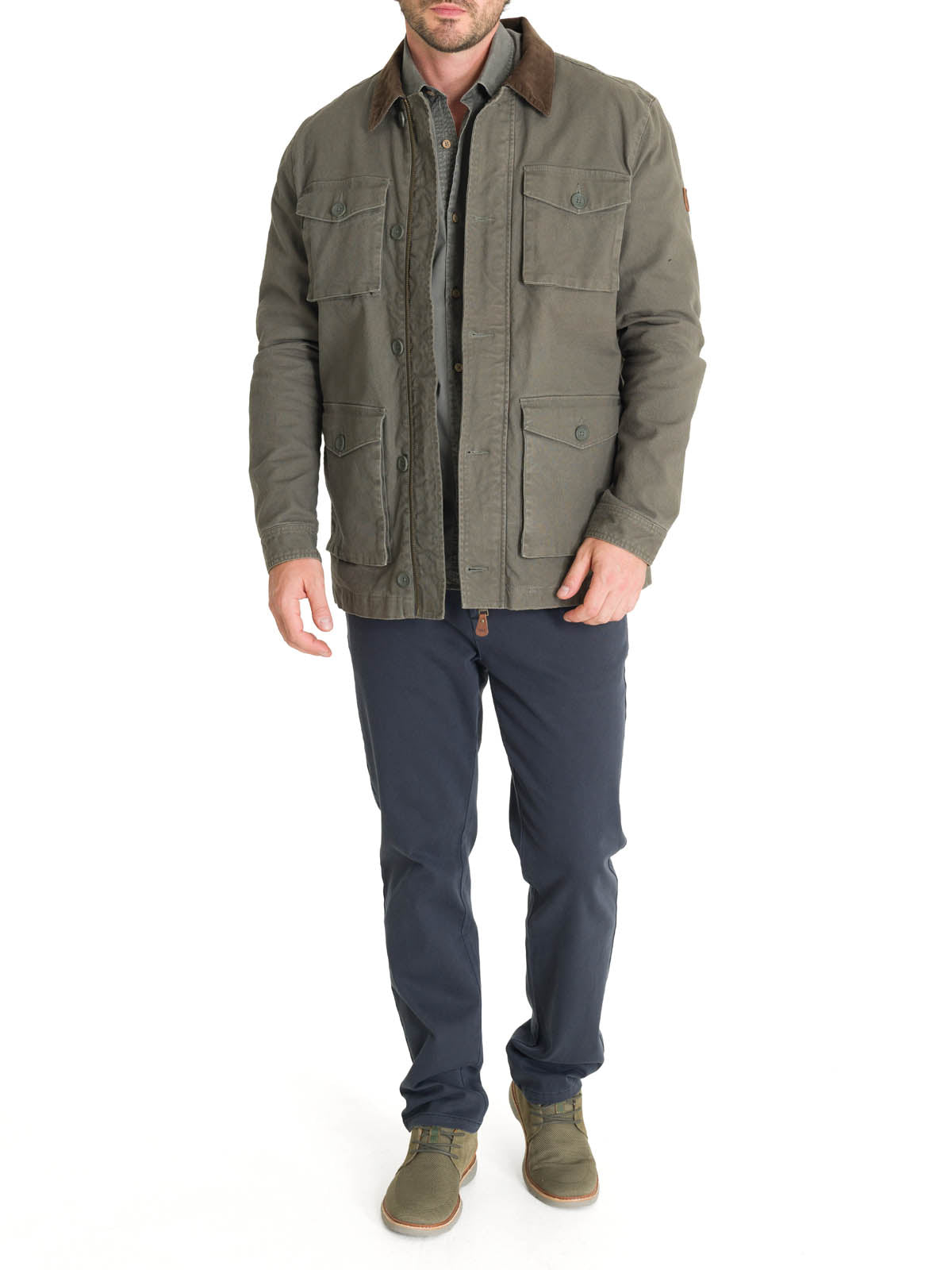 Chaqueta Algodón Orgánico Hombre Crawley Verde Rockford