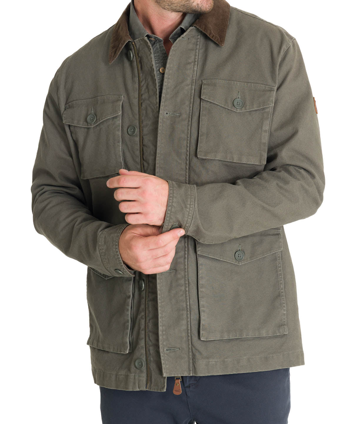 Chaqueta Algodón Orgánico Hombre Crawley Verde Rockford
