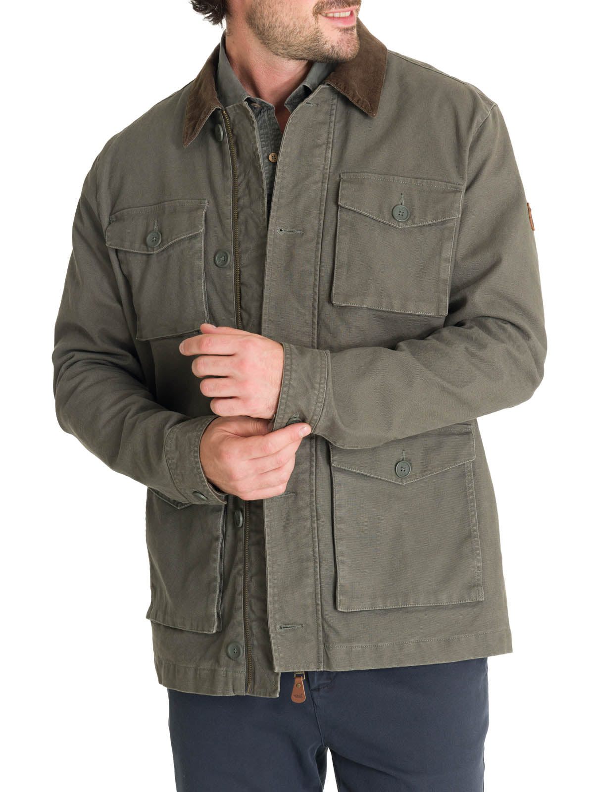 Chaqueta Algodón Orgánico Hombre Crawley Verde Rockford