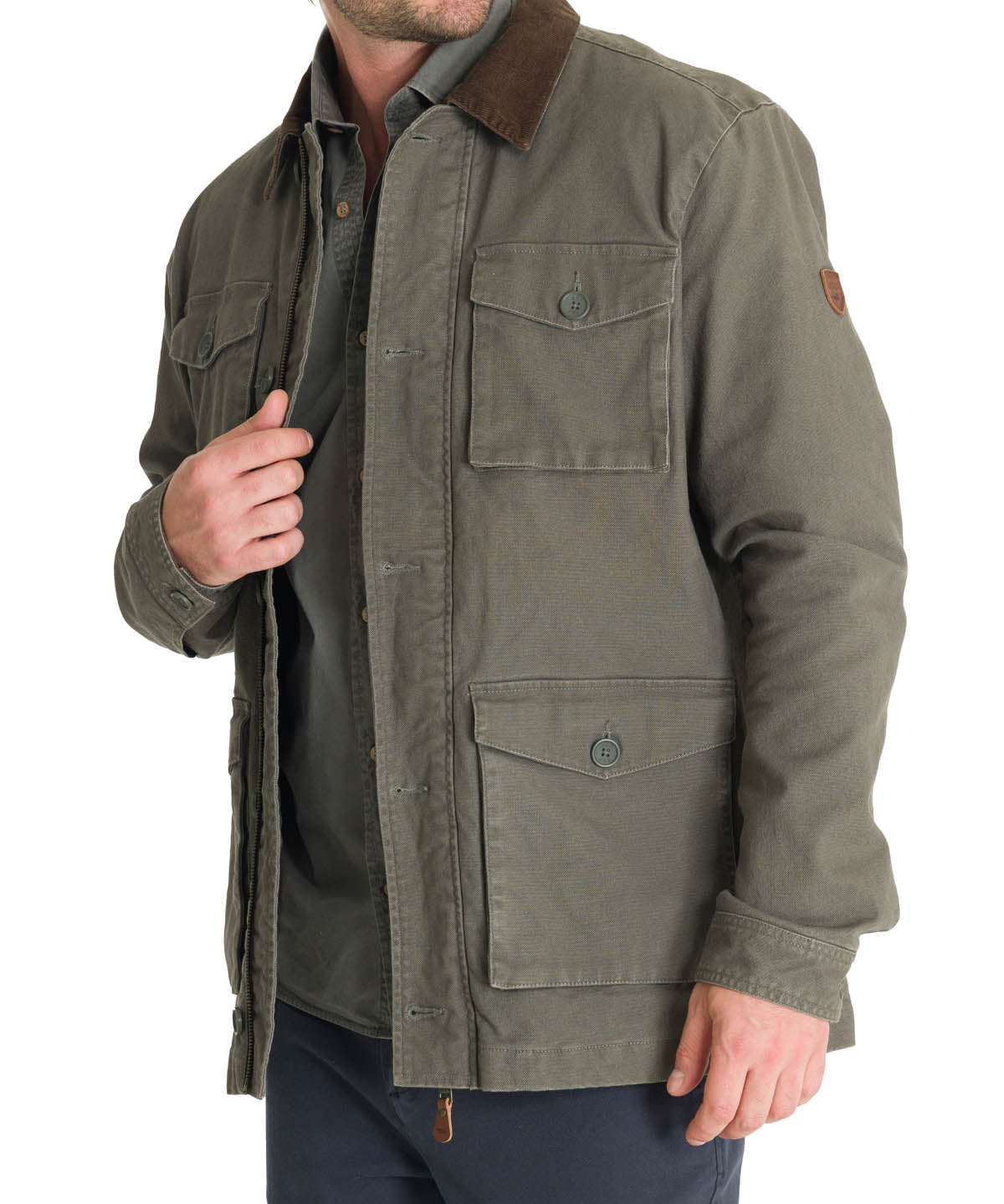 Chaqueta Algodón Orgánico Hombre Crawley Verde Rockford