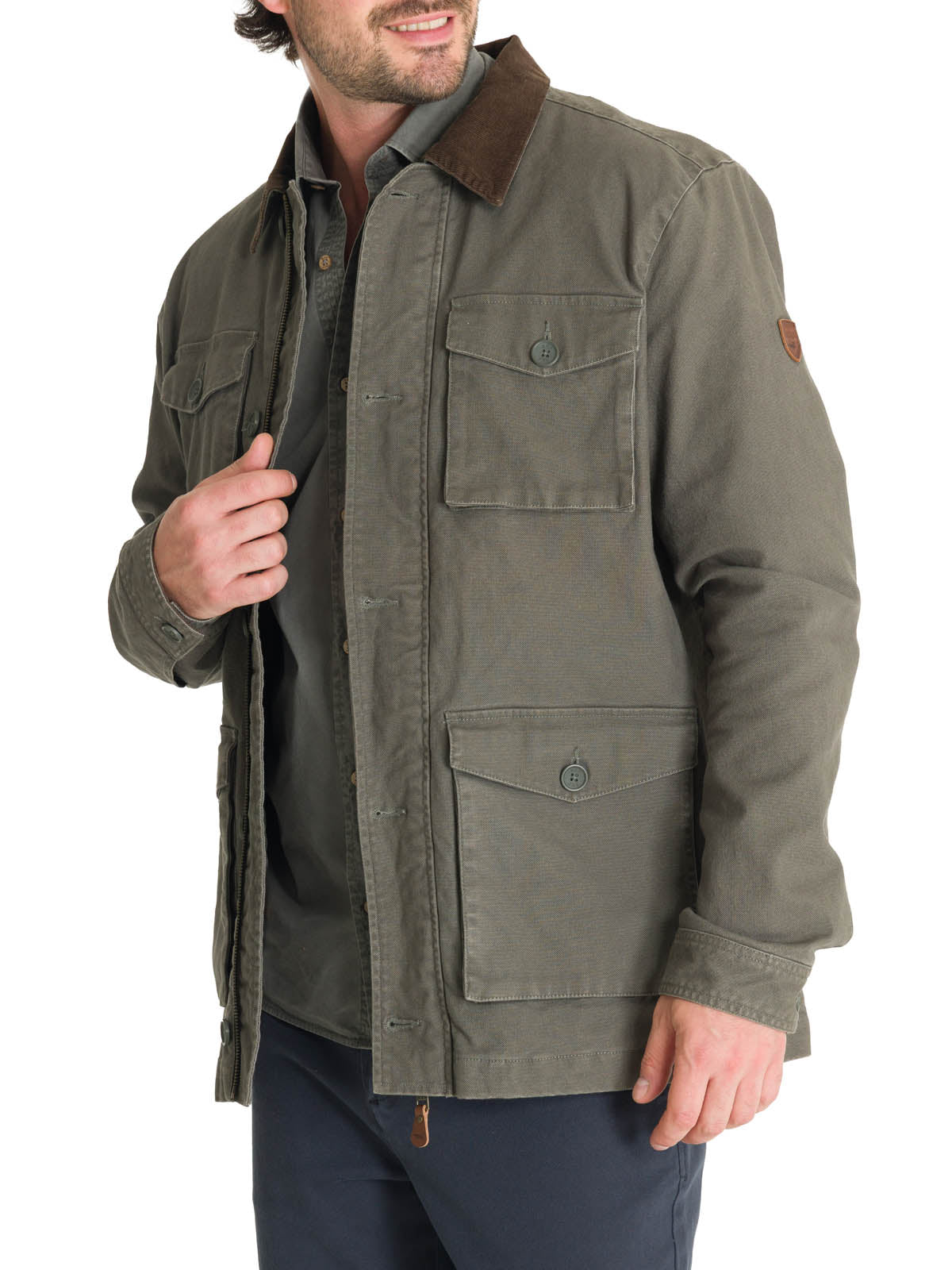 Chaqueta Algodón Orgánico Hombre Crawley Verde Rockford