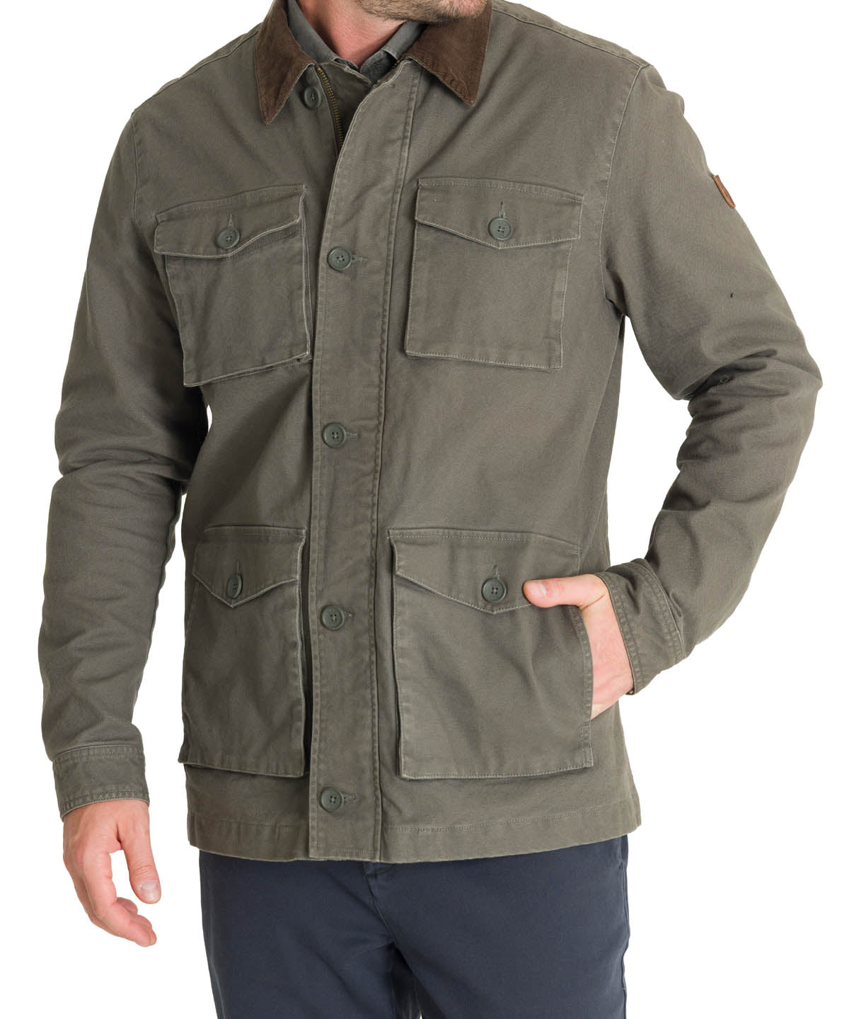 Chaqueta Algodón Orgánico Hombre Crawley Verde Rockford