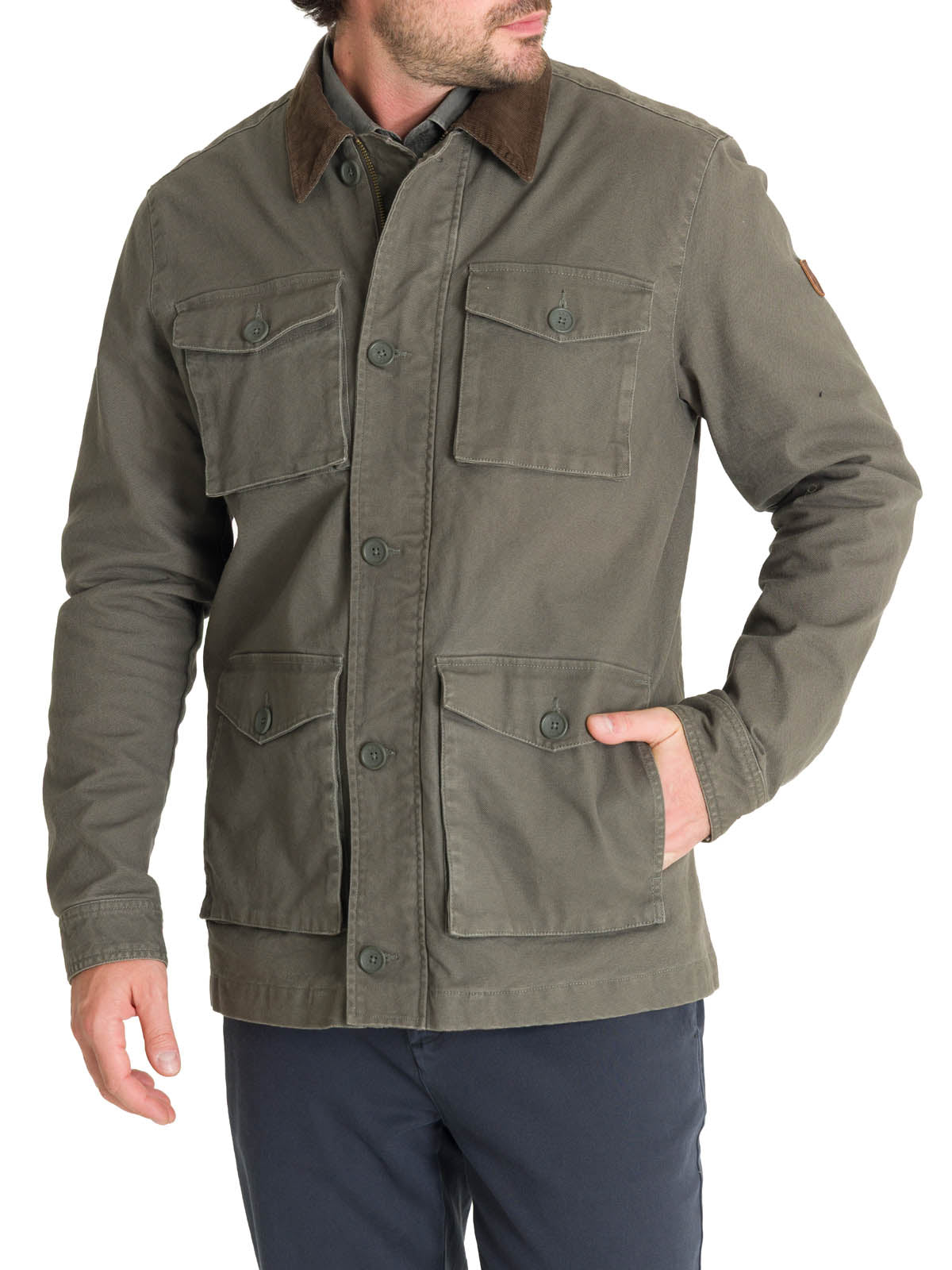 Chaqueta Algodón Orgánico Hombre Crawley Verde Rockford