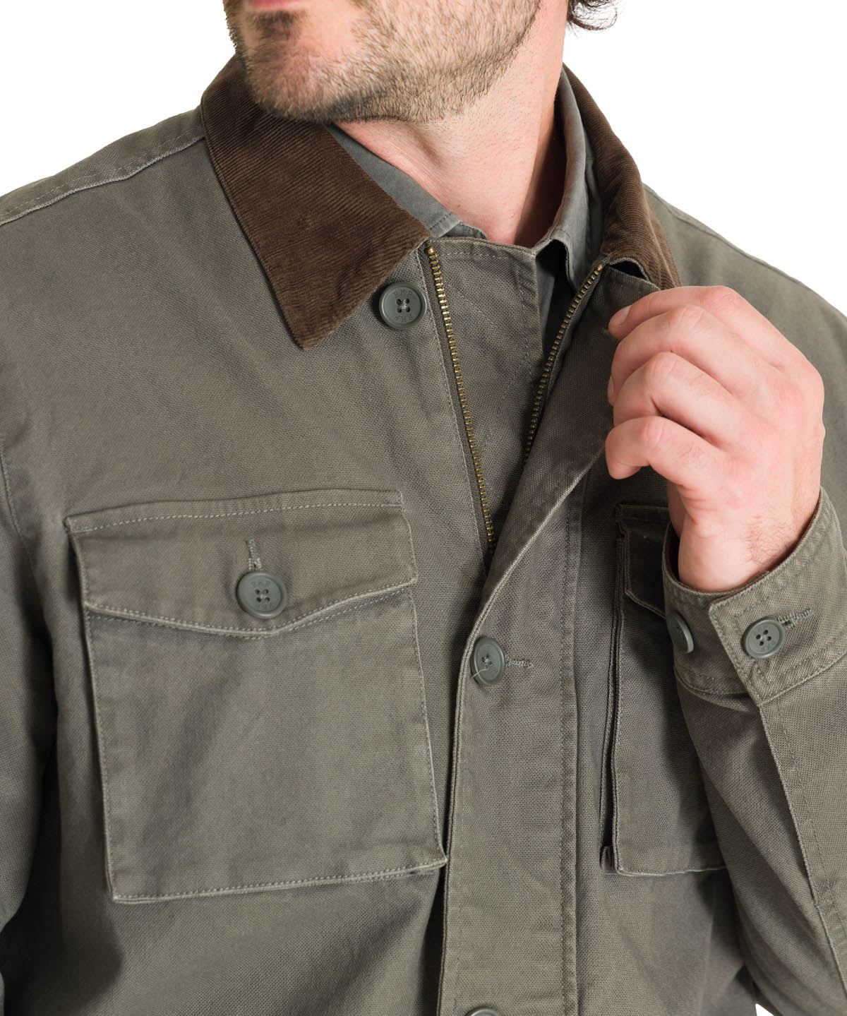 Chaqueta Algodón Orgánico Hombre Crawley Verde Rockford