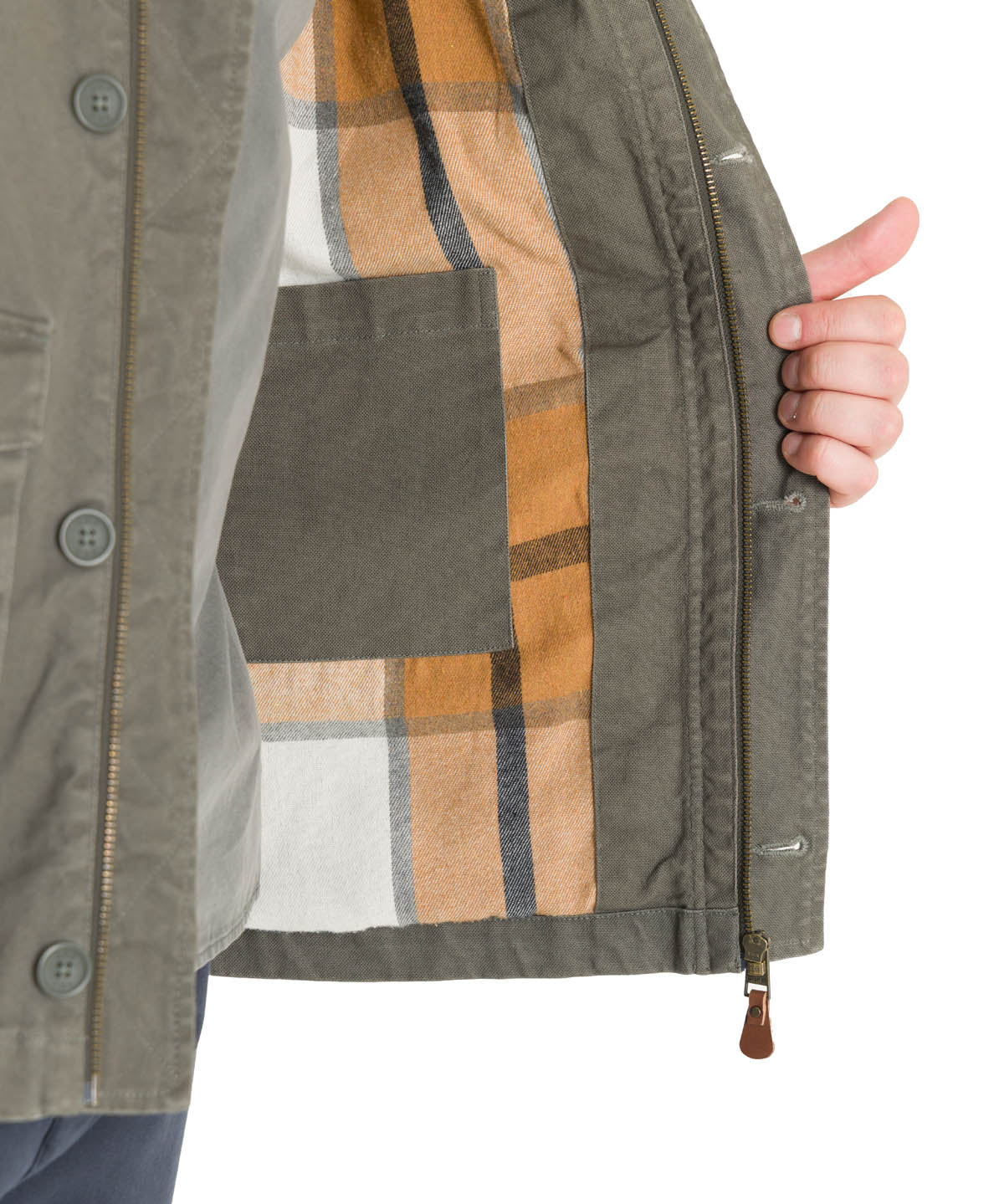Chaqueta Algodón Orgánico Hombre Crawley Verde Rockford