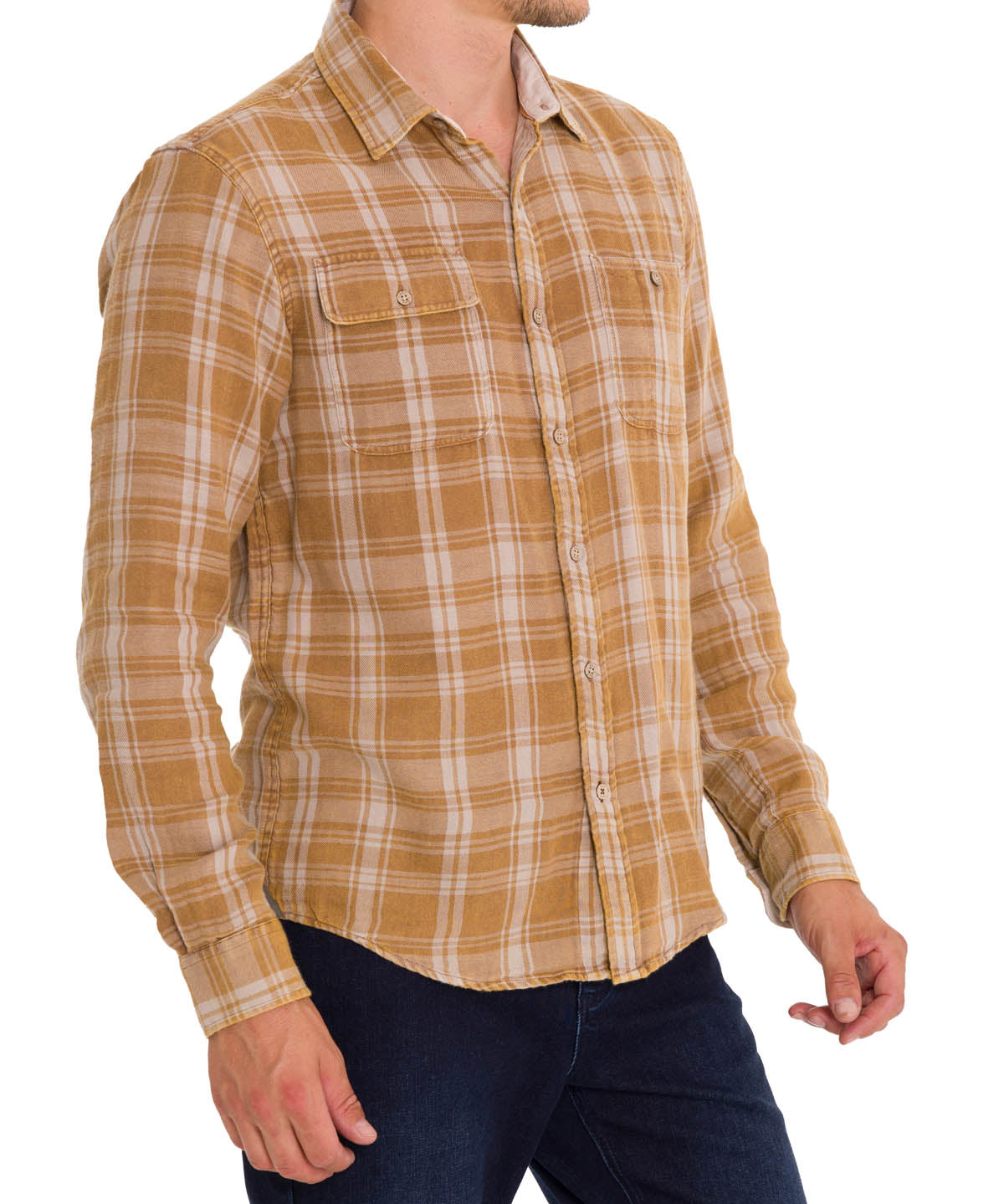 Camisa Algodón Orgánico Hombre Bradford Beige Rockford