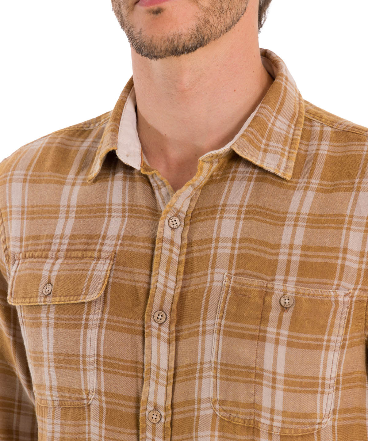 Camisa Algodón Orgánico Hombre Bradford Beige Rockford